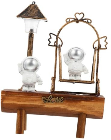 NUOBESTY Vintage Raumfahrer Nachtlampe Usb Led Tischleuchte Aus Langlebigem Material Dekoratives Licht Für Kinderzimmer Wohnzimmer Büro Kreatives Geschenk Für Familie Freunde