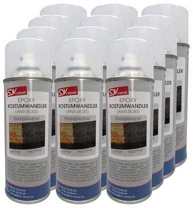 SDV Chemie EPOXY Rostumwandler Spray 12x 450ml Anti Rostspray 2in1 Roststopp und Grundierung