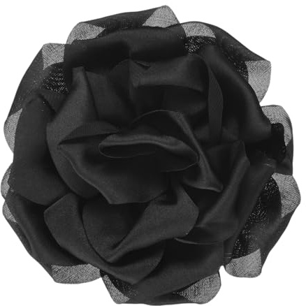 M METERXITY Broches en forme de rose pour femme, faites à la main, tissu satiné délicat, grosses pivoines, pinces à cheveux, 10cm/4in, Soie