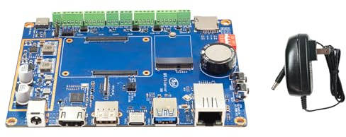 youyeetoo Banana Pi BPI-F4 SP7350 Industrial SBC | Quad-Core ARM Cortex-A55 | 4.1 Tops NPU AI Edge Computing Board for Robotics, AMR, Drone, Smart Camera (F4 Power Kit)