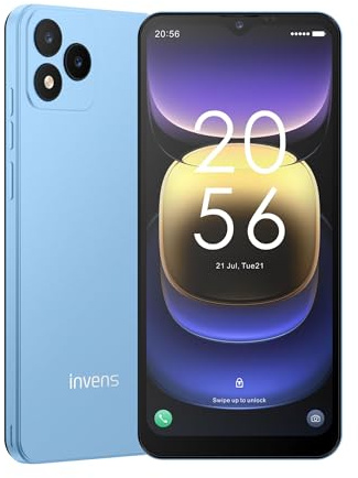 invens NOTE TK01 Smartphone Android 12 4G, 4250mAh Battery, 6.6 HD+ Display, 16MP+5MP Camera, 4+32GB/256GB, Dual SIM/Face Unlock/OTG/GPS Unlocked Mobile Phone (Midnight Blue)