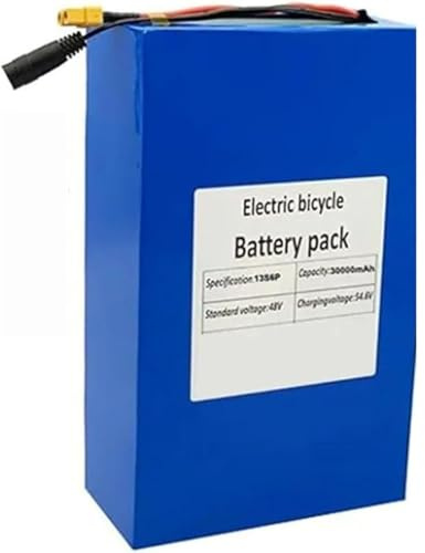Batterie Li-Ion 48 V 30 Ah Pour Vélo Électrique Avec Chargeur Pour Moteurs De 200 W À 2&Nbsp;000 W Et Système De Gestion De Batterie (BMS). XT60+DC,48V 30AH