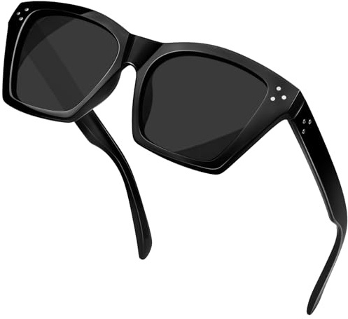 KANASTAL Oversized Polarised Sunglasses for Women Cat Eye UV400 | Category 3, Ideal for Driving, Walking, Travel, Holidays and Other Outdoor Activities