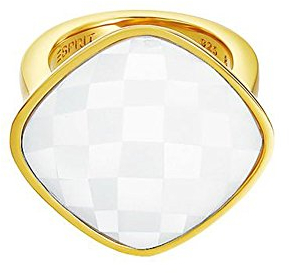 ESPRIT Damen-Ring eindrucksvoll weiß Edelstahl Gr. 54 (17.2) ESRG11568C170