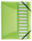 Idena 376090 - Ordnungsmappe für DIN A4, mit 12er Register, Gummizug, apfelgrün