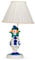 Helios Leuchten 407113 Kinderzimmer Tischleuchte Tischlampe | Kinderzimmerlampe Nachttisch Leuchte | Schreibtisch Lampe Clown | Stoffschirm weiß 1xE14