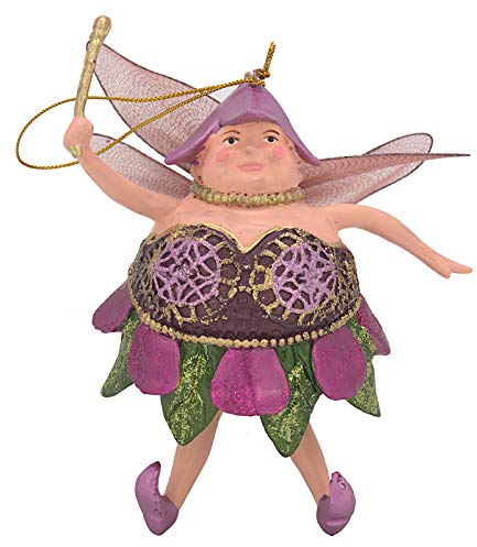 crafts & design Dicke Elfe, Fee, Deko Hänger, lila, grün, 15 cm