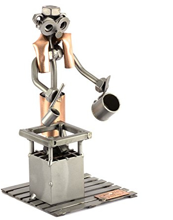 Steelman24 Schraubenmännchen Saunawart | Made in Germany,Handarbeit,Geschenkidee,Stahlfigur,Metallfigur,Metallmännchen