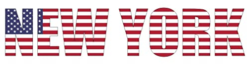 Samunshi® New York Schriftzug NY NYC Aufkleber USA - 15x3,4cm