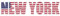 Samunshi® New York Schriftzug NY NYC Aufkleber USA - 15x3,4cm