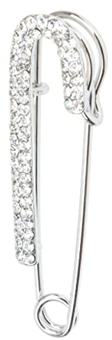 Gazechimp Charme Broche Epingle de Strass d'argent Clip Délicat pour Foulard Cape Robe Femmes Filles