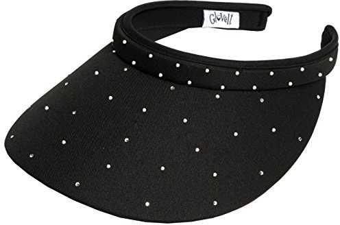 Glove It Damen Black Bling Slide on Visor Spulen, Schwarzes Visier zum Aufschieben, Einheitsgröße