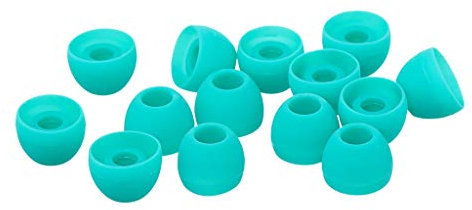 Xcessor 7 Paar (Satz Mit 14 Stück) Silikon-Ersatz-Ohrstöpsel für die Meisten In-Ear-Kopfhörer/Ohrhörer. Mittlere Größe (M). Türkis
