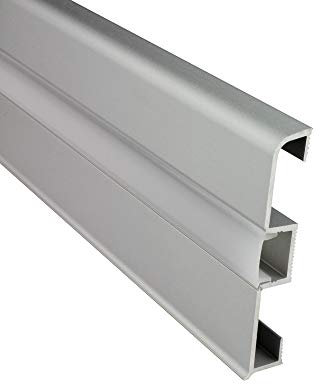 tktrading24 C02 LED Premium Sockelleiste Aluprofil Silber - 1m opal