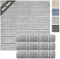 Lashuma Moderne Küchenhandtücher 4er Set 50x50 cm, Luzern graue Frottee Handtücher