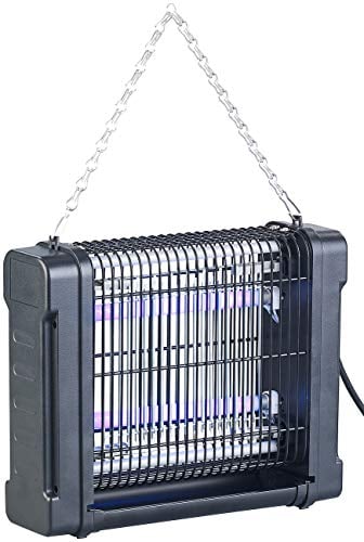 Lunartec Insektenfalle: UV-Insektenvernichter mit Rundum-Gitter, 2 UV-Röhren, 1.600 V, 12 Watt (Insektenvernichter-Lampe, Insektenkiller Lampe, Anti Mücken)