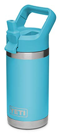YETI Rambler Jr. 12 oz Kids Bottle, with Straw Cap, Reef Blue