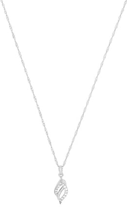 Amor Kette mit Anhänger 925 Sterling Silber Damen Halsschmuck, mit Zirkonia synth., 42 cm, Silber, Kommt in Schmuck Geschenk Box, 9947546