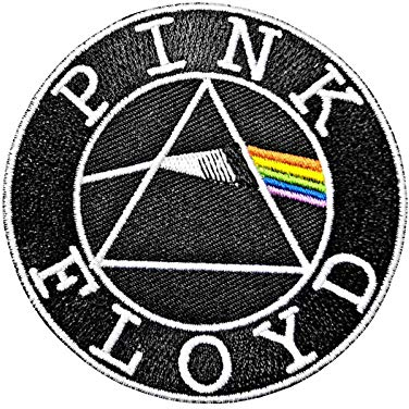 Pink Floyd Patch Dark Side of the Moon Circle Logo Nue offiziell Schwarz Iron On Piccola