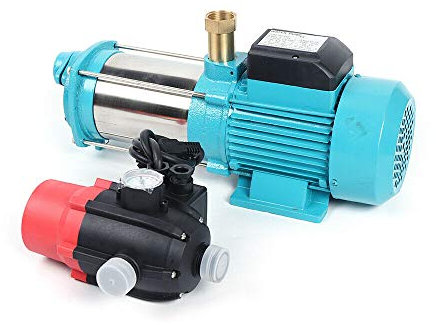 Bomba centrífuga Wangkangyi, 1300 W, protección de funcionamiento en seco, bomba de agua doméstica MHI1300 Inox, 6000 l/h, 5,5 bar, con cambio automático BRIO-SK13