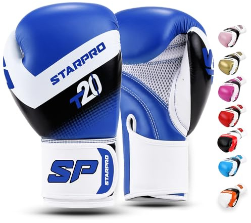 Starpro Boxhandschuhe – Trainingshandschuhe mit Handgelenkstütze – Kickboxen Muay Thai – Männer & Frauen – 10oz, 12 oz, 14 oz, 16 oz