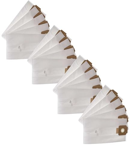 vhbw 20x Staubsaugerbeutel Ersatz für Sprintus 106.013 | 106013 für Staubsauger - Mikrovlies, 40,8cm x 22,8cm, Weiß