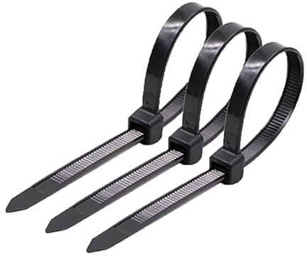 KafTon Cable Ties Heavy Duty Black 400mm,500mm,600mm,700mm,1000mm Extra Strong and Long Zip Ties (4.8mm x 630mm)