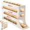 71Nmly Egg Holder Storage For Refrigerator,4 Tier Auto Rolling Egg Dispenser Egg Holder Space-Saving Egg Holder for Fridge and Countertop,Rolling Egg Storage Container For Kitchen Fridge Organization