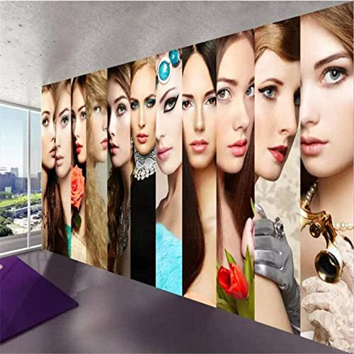 XPINGO Cosmétique Mode Femme Beauté Papier Peint 3D Décoration Salon Décoration Murale Murale Chambre À Coucher 3D Papier Peint Coller Salon Le Mur Pour Chambre Murale- 200 x 150 cm