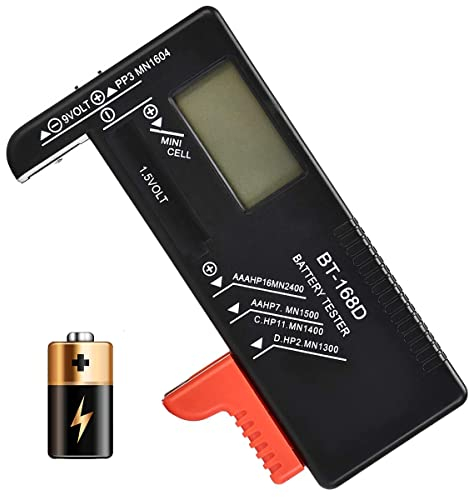 Treki Testeur de Piles Numérique BT-168D Batterie Testeur Universel Testeur de Batterie LCD Testeur Piles Testeur de Capacité de Batterie pour Piles Bouton AA AAA C D PP3 9V 1.5V