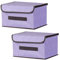 NCRGB Scatole Portaoggetti in Tessuto,Scatole Portaoggetti Scatole per Armadio con Coperchio Set,Pieghevole,Contenitore per Armadio,Vestiti,Armadi (26×19×16cm/2pack, Viola)