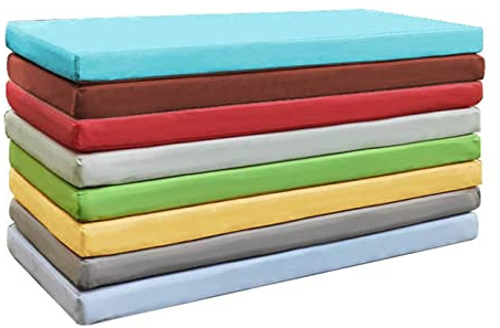 EN AyuL Gartenbankkissen, 2/3-Sitzer, wasserdicht, für den Außenbereich, 100/120 cm dick, wasserdicht, lange Bank-Sitzkissen, für Schaukel/Terrasse/Garten/Haus (170 x 30 cm, grün A)