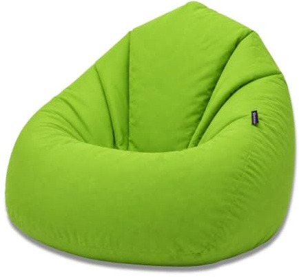 BuBiBag Sitzsack XXL Erwachsene Outdoor wetterfest, Kiwigrün XXL | Gaming Sessel in Tropfenform, 118x75 cm, gefüllt geliefert, wasserabweisend, für Wohnzimmer und Garten