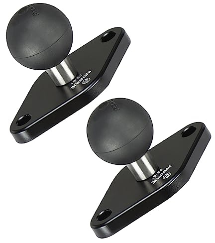 FANAUE Base di montaggio diamantata compatibile con RAM Mount B, dimensione 2,5 cm, braccio a doppia base, distanza dei fori delle viti di 5 cm, corrispondente al modello di fori AMPS secondo standard
