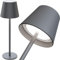 OVITEC Syrma Akku LED Tischleuchte in anthrazit | Aluminium | Dimmbar | Warmweiß und Kaltweiß Farbmodi | USB-C aufladbar| Indoor & Outdoor nutzbar | Als Schreibtischlampe, Nachttischlampe