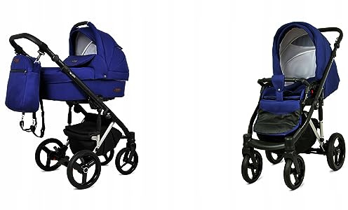 BabyLux® Kinderwagen Set 2 in 1 - UZO - incl. Babywanne, Buggy Sportsitz - Kinderwagenset - Kombikinderwagen mit Wickeltasche, Regenschutz, Moskitonetz, Cupholder usw.