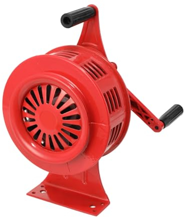 SUDEG 120dB Handsirene Tragbarer Handkurbel Sirenen Aluminiumgehäuse Sirene ,Tragbarer Handkurbel-Alarm Einklappbar Alarmsirene Manuell Betriebenes Sirenen für Feueralarm den Heim,SY-200A Rot