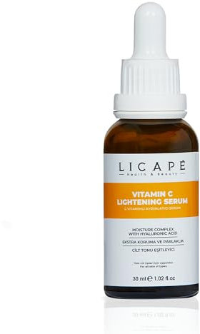 Licape® Vitamin C Serum Gesicht | 30ml | Hochdosiertes Hyaluron Serum – Feuchtigkeit & Pflege für strahlende Haut – Aufhellend, Hautton-ausgleichend & gegen Pigmentflecken, müde Haut