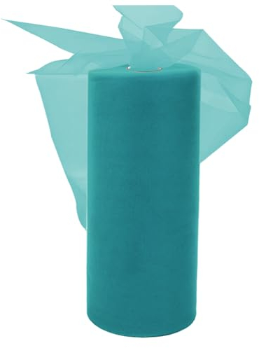 Tüll Rollen Stoff Türkis 30cm x 92M, EUBSWA Tüllband Tüll Rolle für Hochzeit Party Tutu Rock Bankett Kleidung Handwerk Deko