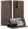 Cracedily Coque pour Samsung Galaxy A34 5G Case, Etui Protection Housse Premium en Cuir PU,Etui à Rabat Pochette de Portefeuille Étui pour Samsung Galaxy A34 5G - Café