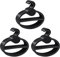 Bsowte 60 x Schal-Halter, oval, aus Kunststoff, Kleiderbügel, schwarz, Größe: 13,5 cm (Länge) x 12,5 cm (Durchmesser) x 13,5 cm (Höhe) x 1,9 cm (Haken)
