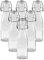 simpa Vintage Style Clear Glass Bottles with Swing Top Lids. Square 250ml Bottles - Set of 6