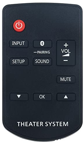 AULCMEET N2QAYC000121 Sub N2QAYC000098 Ersatz-Fernbedienung Fit for Panasonic Home Theater Audio System SC-HTB900 SU-HTB900 SB-HWA900 SC-HTB400 SC-HTB600 SU-HTB600 SB-HWA600
