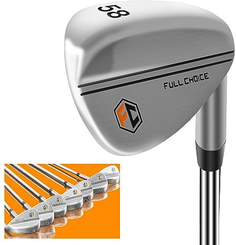 FULL CHOICE Golf Sand Wedge, Wedges Golf Clubs for Men Women Right Hand, Milled Face for More Spin, 58 Degree