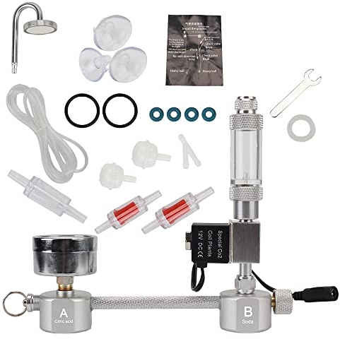 Medidor regulador de CO2 Acuario CO2 Kit de sistema generador CO2 Generador Bricolaje Con válvula solenoide for el difusor del contador de burbujas de crecimiento de las plantas acuáticas para cerveza