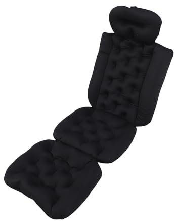 Oreiller de Bain Complet pour Baignoire, Coussin de Baignoire Spa Amovible et Lavable avec Base Antidérapante, Tapis de Baignoire Appui-tête, Soutien du Cou et du Dos, Oreiller (3)