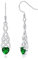 Adramata Silber 925 Hängende Geburtsstein Ohrringe - Damen Vintage Keltische Knoten Herz Tropfen Statement Ohrringe mit Anhänger - Geschenke für Frauen