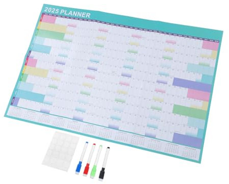 EXCEART Calendrier Mural 2025 Calendrier de Planification Espace pour Mémos Papier pour Maison Bureau École