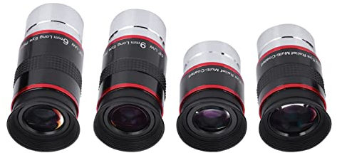 Oculaire Ultra Grand Angle de 68 Degrés, Oculaire de Télescope Grand Angle Kit d'Oculaire FMC en Alliage d'aluminium Verre Optique 1,25 Pouces Oculaire Ultra Grand Angle pour