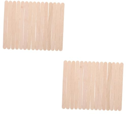 SEWACC 200pcs Wooden Natural Safe Glue Stirring Stick Ice Pop Stick for DIY Craft for Making Ice and Fan Handles